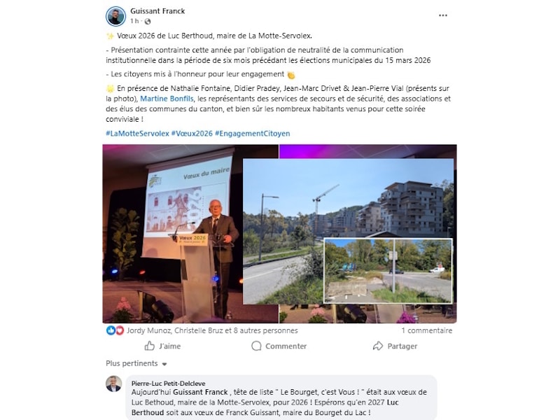 Cérémonie des vœux 2026 à la Motte Servolex