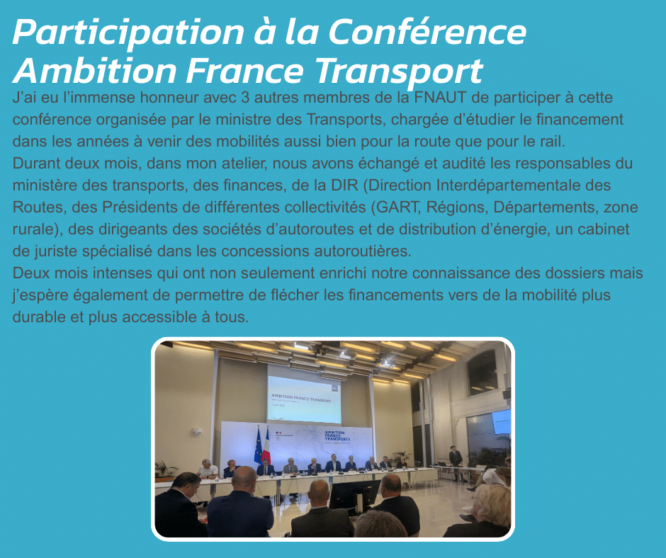 Participation à la Conférence Ambition France Transport
