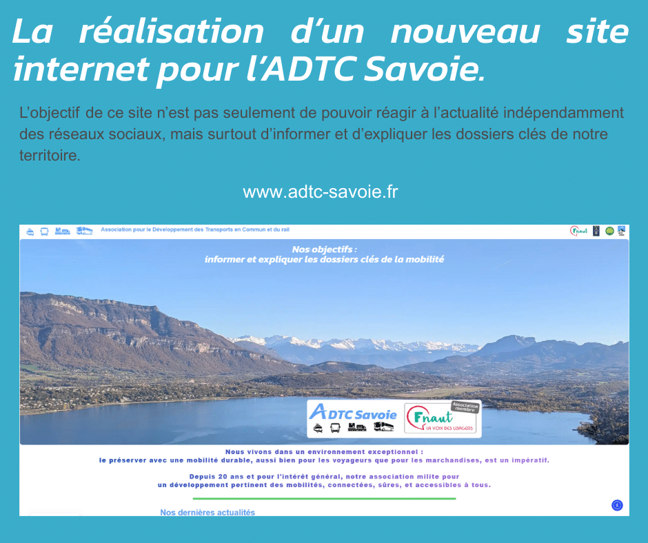 La réalisation d’un nouveau site internet pour l’ADTC Savoie.