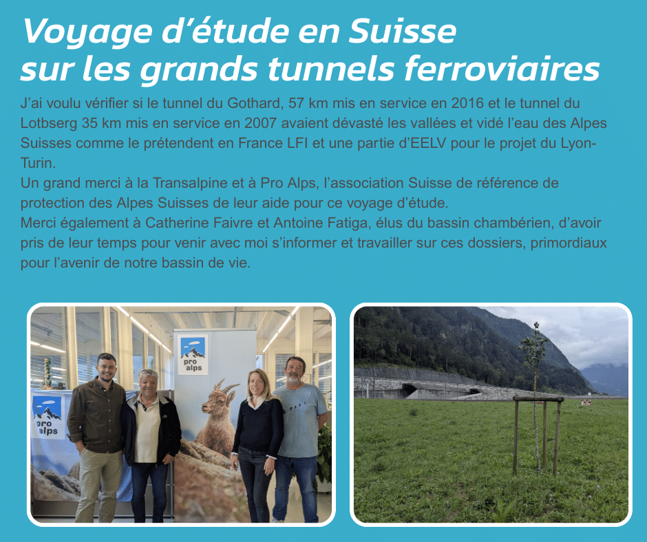 Voyage d’étude en Suisse sur les grands tunnels ferroviaires