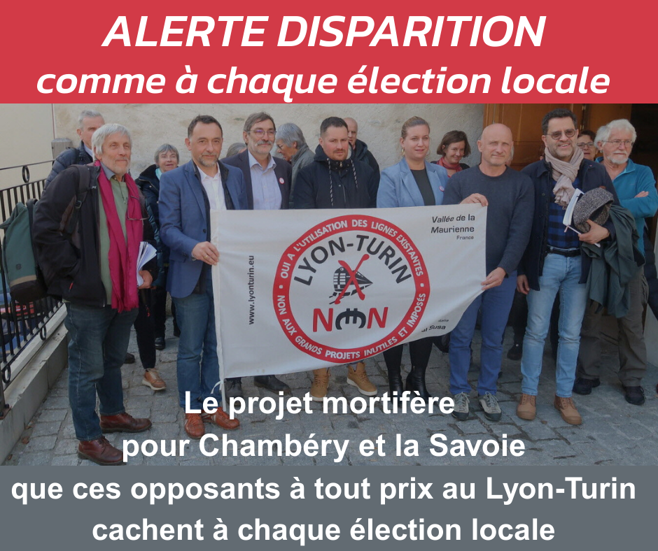 Photo des opposants au Lyon-Turin