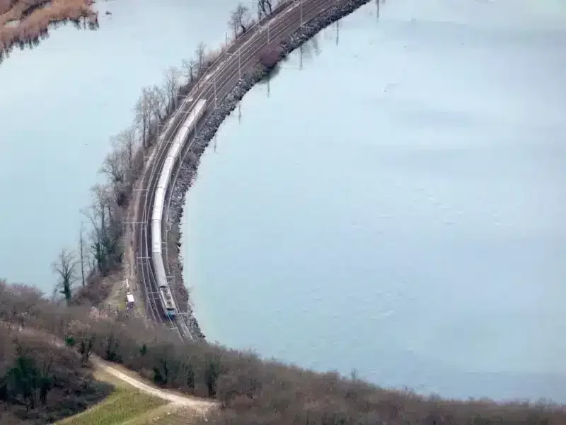 La Courbe de Gresine vue du haut des falaises de Brison Saint Innocent