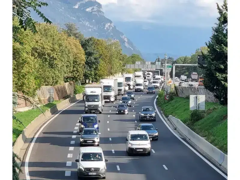 trafic sur la VRU de Chambéry