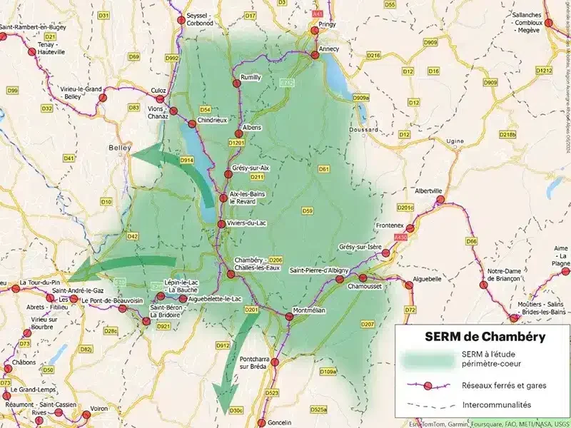 Carte du projet de SERM Savoyard